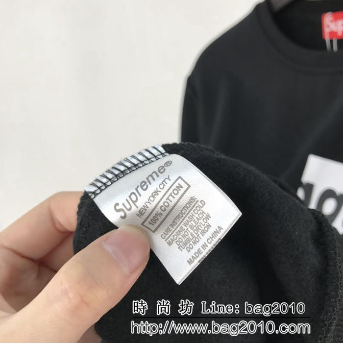 SUPREME 18秋冬新款 純棉加絨 黑色衛衣 男女同款 ydi1759
